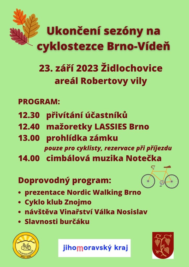 Ukončení sezóny na cyklostezce Brno-Vídeň